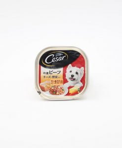 Cesar 西莎 日本版 芝士野菜牛肉狗罐頭 100G