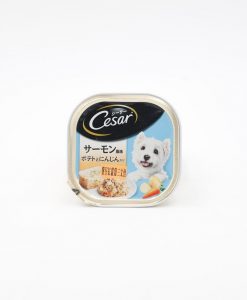 Cesar 西莎 日本版 薯仔紅蘿蔔三文魚狗罐頭 100G