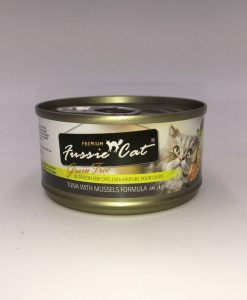 Fussie Cat 高竇貓 黑鑽吞拿魚+青口純天然貓罐頭 80G