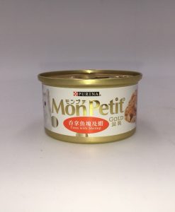 MonPetit 金裝 吞拿魚塊及蝦貓罐頭 85G