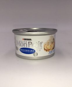 MonPetit 銀罐 鰹魚吞拿魚伴白飯魚貓罐頭 80G