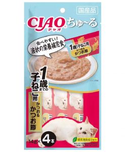 Ciao 幼貓用鰹魚片唧唧醬 14G x 4