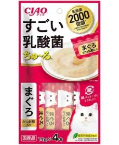 Ciao 金槍魚+鰹魚+乳酸菌唧唧醬 14G x 4