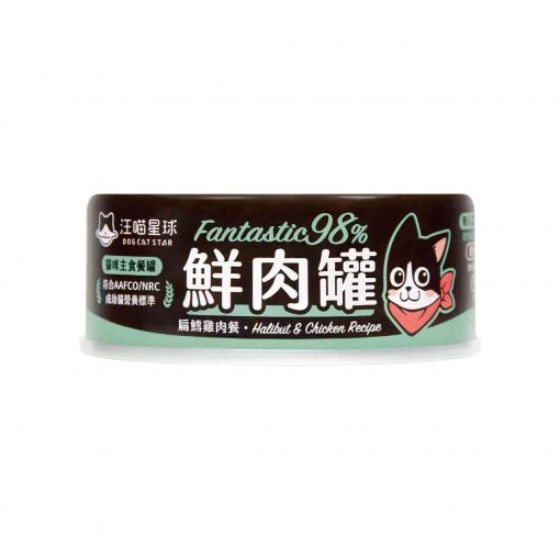 汪喵星球貓貓鮮肉主食罐 雞肉+鱈魚 80G