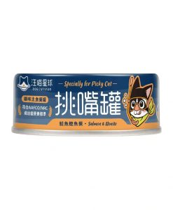 汪喵星球貓貓挑嘴鮮肉主食罐 三文魚+鰹魚 80G
